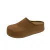 Sandalias retro para mujer estilo Birkenstock de suela gruesa, nueva colección de otoño 2026, perfectas para combinar con vestidos, versátiles y que realzan la altura, con diseño de punta cerrada
