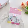 Elástico de Cabelo Infantil Estampa de Frutas de Verão Cabeça Quadrada Elástico Alto Laço Enrolado Elástico Acessórios de Cabelo para Meninas