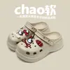 Sandalias de Plataforma con Tacón Alto para Mujer Zapatos Perforados Chanclas de Exterior para Mujer Zapatos de Playa Pantuflas para el Hogar Zapatos para Mujer Pantuflas de Punta Cerrada