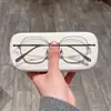 Armação de Óculos Retangular Poligonal Retro de Metal Literário da Moda Danyang Atacado Artefato de Maquiagem Para Mulheres Podem Ser Equipadas com Óculos de Grau
