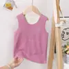 Chaleco Térmico Infantil con Forro Polar, Ropa Interior Sin Costuras para Otoño e Invierno, Parche Protector para el Vientre, Chaleco Ropa Interior de Capa Base para Niños y Niñas