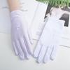 Luvas Finas de Proteção Solar de Verão para Mulheres, Luvas de Spandex Brancas de Etiqueta para Dirigir, Trabalho, Proteção do Trabalho e Proteção UV