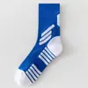 Calcetines deportivos profesionales de media pantorrilla para hombre, engrosados, antideslizantes, con planta de rizo, para entrenamiento práctico de baloncesto y correr