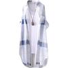 Camisa Transfronteriza para Mujer de Largo Medio Holgada Adelgazante Moda Comercio Exterior Camisa de Cuadros para Mujer Chaqueta Casual con Protección Solar
