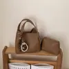 Bolsa Saco Retrô de Cor Sólida, Design Nicho, Elegante e Simples, Nova Coleção Primavera 2026, Estilo Coreano Casual, Bolsa Transversal Personalizada
