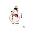 BB-15 Venda Direta Natal Esmalte Liga de Zinco DIY Acessórios para Joias Papai Noel Boneco de Neve Sino Alce Pingente de Pulseira