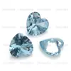 Forma de Corazón 106 # Espinela Azul Cara de Anillo de Piedra Suelta, Espinela Sintética Zafiro No. 106, Joya Sintética Resistente a Altas Temperaturas al por Mayor.
