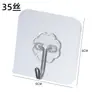 Ganchos Delgados Ganchos Adhesivos Fuertes Sin Clavos Ganchos para Pared Trasera de Puerta de Cocina Baño Ganchos Adhesivos Transparentes para Pared Sin Marcas