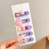 Pinzas para el pelo de colores dulces para niñas, Accesorios para el pelo de animales de dibujos animados y flores, Set de pinzas lindas y no dañinas para el flequillo