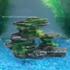 Decoración de Paisajismo para Acuario Roca Artificial Escenario de Piedra Ornatos de Roca Artificial para Paisajismo de Acuarios Pequeños y Medianos Adornos Artesanales