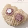 Estilo Fresco de Verano Color Mori Combinación de Colores Perla Flor Margarita Clip Lateral DIY Pendientes Zapatos con Agujero Zapatos de Gelatina Zapatos Accesorios de Flor