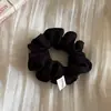 Goma para el pelo tipo scrunchie de color sólido estilo macarrón coreano, Suave y versátil, No daña el cabello, Alta elasticidad, Goma para coleta informal