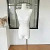 Blusa Babydoll Ligera de Ramio Natural Changxia de Jeju con Mangas Abullonadas Top Holgado Ropa Interior Blanca