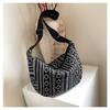 Bolsa Casual Estilo Nacional para Mujer 2025 Nueva de Gran Capacidad para Viaje Cruzada Estilo Étnico Bolsa Dumpling Casual Bandolera