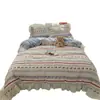 Todo Algodão Estilo Princesa Renda Grande Conjunto de Quatro Peças ins Fresco Algodão Puro Estilo Coreano Romântico Roupa de Cama Lençol Capa de Edredom Quarto Conjunto de Três Peças 4