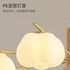 Lámpara de araña de algodón para sala de estar estilo japonés estilo tronco de crema color caqui creativa moderna minimalista para comedor dormitorio principal habitaciones lámparas