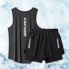 Traje de Fitness para Hombre Maratón Atletismo Verano Estudiante de Secundaria Baloncesto Shorts de Entrenamiento Camiseta Playa Holgado