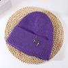 Sombrero de invierno para mujer Nuevo Moda exterior decoración de estrella sombrero tejido cálido grueso versátil que hace que la cara se vea pequeña sombrero de lana