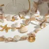 Lele Jewelry Série Oceano Aço Inoxidável Colar de Concha Pulseira de Estrela do Mar Conjunto de Colares Estilo Praia Joias de Verão