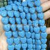 Contas de pedra vulcânica em forma de coração coloridas atacado rocha vulcânica preta forma de amor acessórios para joias DIY contas