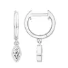 Pendientes Colgantes Huggie de Moda Transfronteriza Europea y Americana con Colgante de Circonita Pendientes de Aro 2024 Joyería de Verano para Mujeres