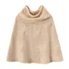 Novo Xale Cachecol de Tricô de Cashmere Liso para Mulheres Outono/Inverno 2026 Lã Grossa com Trança Outerwear Quente