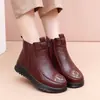 Otoño/Invierno 2026 Nuevo Comercio Exterior Tallas Grandes Zapatos de Madre Planos Antideslizantes de Algodón Retro para Mujer de Mediana Edad y Mayores Zapatos de Madre Transfronterizos