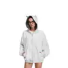 Sudadera con capucha y cremallera estilo americano con estampado de leopardo para cruzar la frontera, chaqueta personalizada para hombre y mujer, otoño e invierno, holgada, moderna, deportiva