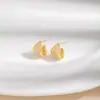 Pendientes Elegantes de Encaje de Zirconia con Forma de C Estilo Francés, Exquisitos y Compactos, Versátiles, Lujo Ligero, Nicho, Modernos, Pendientes de Moda