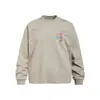 Camiseta Creativa de Manga Larga con Estampado de Letras para Hombre, Estilo Callejero Americano, Camiseta Casual Holgada de Cuello Redondo INS, Primavera y Otoño