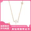 Colgante de regalo conmemorativo para piloto de avión pequeño, chapado en oro rosa de 18 quilates, versátil, retro, acero de titanio, incrustado con diamantes, collar