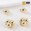 Fivela magnética redonda de ouro 14k banhada a cobre cor de ouro real preservando pulseira esférica faça você mesmo conexão fivela acessórios magnéticos