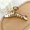 Pinza metálica para el pelo estilo coreano pinza de pelo para la parte trasera de la cabeza accesorio para el pelo pinza para mujeres temperamento elegante pinza fija pinza grande de garra de tiburón