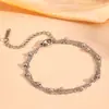 Cadena de eslabones con clip de venta caliente transfronteriza acero de titanio joyería multicapa el acero de titanio no se decolora traje de joyería apilado de cadena de eslabones con clip de tres capas