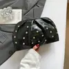 Nova Bolsa Pequena 2026 com Tachas de Cogumelo e Design Plissado, Bolsa de Mão Feminina, Fashion, Simples, Versátil, Bolsa de Festa Transfronteiriça