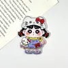 Acrílico Nuevo Verano Dopamina Doble Cola de Caballo Chica Qoqo Parche Broche Pin para el Cabello Insignia Imán para Nevera
