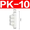 Conector Neumático Recto PU Bidireccional PV Tri-vía Tipo T Tipo Y Cuatro Vías Cinco Vías Conector Manguera de Aire 8MM Negro y Blanco
