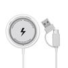 Cargador Inalámbrico Magnético Transfronterizo de 15W Redondo Ultradelgado de Aleación con Cable Tipo C Carga Rápida Magnética Magsafe