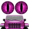 Pegatinas para faros delanteros de Wrangler con diseño de ojo de bestia de una sola pasada.