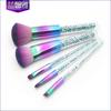 Explosions 5 pincel de maquiagem com cabo transparente partículas de diamante conjunto de pincéis para pó para olhos e base ferramentas de beleza para maquiagem fábrica