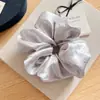 Goma para el pelo grande de tela suave estilo coreano, Accesorio para el pelo de malla hecho en Yiwu, Disponible en stock, Lazo para el pelo versátil 48H