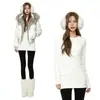 Camiseta Interior Blanca de Manga Larga de Longitud Media para Mujer, Corte de Hombro Regular, Corte Ajustado, Capa Base, Top con Forro de Polar para Otoño e Invierno