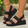 Directamente del Fabricante, Zapatos de Playa de Verano para Mujer, Nuevas Sandalias de Cuña de Moda para Exteriores, Chanclas de Exterior a la Moda y Cómodas