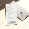 Etiquetas de Papel Retangulares Perfuradas Personalizadas, Fabricante Profissional de Design de Logo e Cartões de Papel Personalizados para Roupas