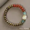 Pulsera de Sándalo Verde Añejo Argentino al por Mayor para Hombres y Mujeres, Joyería de Madera Cultural y Artística, Fábrica de Cuentas de Oración de Mano