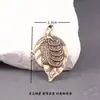 Latão Puro Forma de Folha Trazedor de Sorte Retro Criativo Chaveiro Pingente Acessório Fabricante Forma de Folha Amendoim Atrator de Riqueza Carro Pendente Ornamento