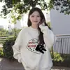 Sudadera de Cuello Redondo de Estilo Americano con Letras Sueltas, Atractiva, Ropa de Manga Larga Nueva para Mujer, Chaqueta Casual, Tops, Marca de Moda