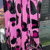 Cortina de Seda para Chuva Rosa com Estampa de Leopardo, Direto da Fábrica, Fundo para Fotos de Festa de Aniversário Feminina, Cortina de Porta com Franjas de Filme de Alumínio