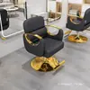 Sillón de Barbería Sillón de Peluquería Profesional para Salón de Peluquería Reposabrazos de Acero Inoxidable Elevable Giratorio Sillón de Corte de Pelo Sillón de Peluquería