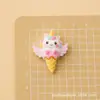 Accesorios de Resina para Manualidades de Dibujos Animados Adornos Unicornio de Verano Pegamento de Crema Pinza para el Cabello Funda de Teléfono Hebilla de Zapato Colgante de Llavero